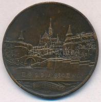 Berán Lajos (1882-1943) ~1930. "Budapesti emlék" Br emlékérem, hátoldalán gravírozás (40mm...