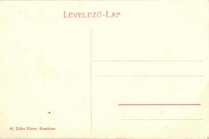 Komárom, Komárno; Nádor utca, Fektor György és Bernáth József üzlete, Szentháromság szobor. Czike Dé...