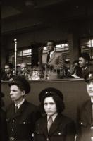 1949. IV. 30. W.M. (Weiss Manfréd) tanműhely avatása, Kossa István miniszter jelenlétében, Rózsa Gyö...