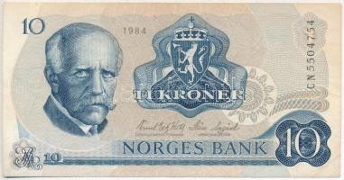 Norvégia 1984. 10K T:III szép papír Norway 1984. 10 Kronur C:F nice paper Krause 36