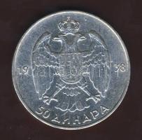 Jugoszlávia 1938. 50D Ag T:3