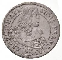 Ausztria 1664. 15kr Ag Zsigmond Ferenc főherceg Hall (6,08g) T:1-,2 k. /  Austria 1664. 15 Kreuzer Ag Sigismund Franz Hall (6,08g) C:AU,XF scratched Krause KM#1219