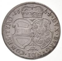 Ausztria 1664. 15kr Ag "Zsigmond Ferenc főherceg" Hall (6,08g) T:1-,2 k. / 
Austria 1664....