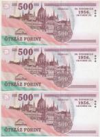 2006. 500Ft "EC" "50. évforduló 1956. október 23." (3x) sorszámkövetők T:I