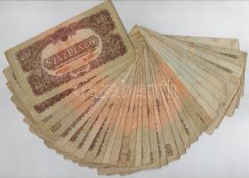 1944. 2-50-100P "A Vöröshadsereg Parancsnoksága" (40x) nagyrészt 100P-s címletek T:III,III-