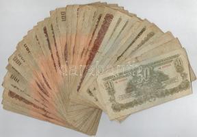 1944. 2-50-100P "A Vöröshadsereg Parancsnoksága" (40x) nagyrészt 100P-s címletek T:III,III...