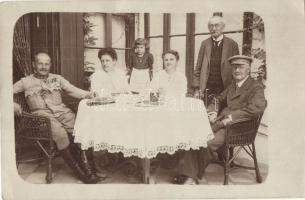 5 db RÉGI K.u.K. katonai fotólap (1 modern előhívású) / 5  pre-1945 WWI K.u.K. military photo postca...