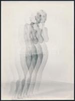 cca 1978 Tatár Tibor: Akt 3., feliratozott vintage fotóművészeti alkotás, 23x17 cm