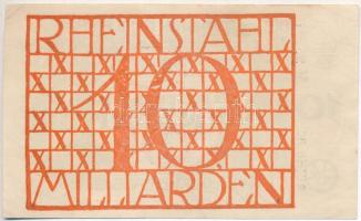 Németország / Weimari Köztársaság / Duisburg Meidenrich 1923. 10.000.000.000M szükségpénz vízjeles p...