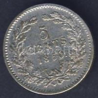 Hollandia 1850. 5c Ag T:2-