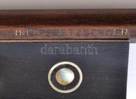 XIX. sz. vége: Hermann Richard Pfretzschner (1857-1921) vonókészítő mester által készített, jelzett ...