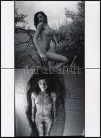 cca 1977 Vegyes mix szolidan erotikus fényképekből, 13 db vintage negatívról készült mai nagyítások,...