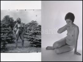 cca 1977 Vegyes mix szolidan erotikus fényképekből, 13 db vintage negatívról készült mai nagyítások,...