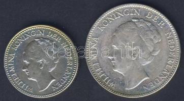 Hollandia 1929. 1G Ag T:2 k + 1930. 1/2G Ag T:2/3