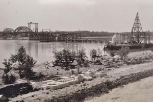 cca 1910 A Magyar királyi Államvasutak gépgyárában gyártott, Richter József vezetése alatt épült hid...