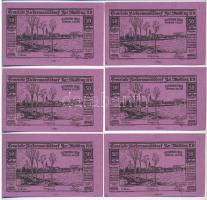 Ausztria / Biedermannsdorf 1920. 50h szükségpénz (6x) T:I,I- Austria / Biedermannsdorf 1920. 50 Heller necessity notes (6x) C:UNC,AU