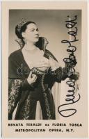 Renata Tebaldi (1922-2004) operaénekesnő aláírása őt magát ábrázoló fotólapon