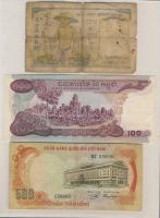 2db ajándék kollekció, benne Francia-Indokína, Észak- és Dél-Vietnam, Kambodzsa, régi és új, 41db bankjegy T:I,II,III,IV