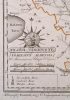1810 Fejér vármegye. Comitatus Albensis. Színezett rézmetszet, papír, 24x31 cm Fejér vármegye köziga...