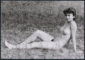 cca 1976 Napsütéses fényképek, 3 db szolidan erotikus fénykép, vintage negatívokról készült mai nagy...