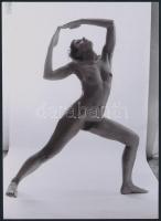 cca 1973 Állva, ülve, fekve, 3 db szolidan erotikus fénykép, vintage negatívokról készült mai nagyítások, 22,5x16 cm / 3 erotic photos, 22,5x16 cm