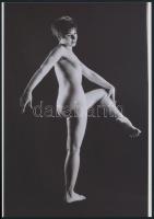 cca 1974 Hajlékonyság, 3 db szolidan erotikus fénykép, vintage negatívokról készült mai nagyítások, ...