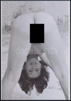 cca 1974 Hajlékonyság, 3 db szolidan erotikus fénykép, vintage negatívokról készült mai nagyítások, ...