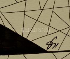 Kun Sarolta (1990-): Összhang. Vegyes technika, papír, jelzett, 50×36 cm