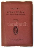 Emlékkönyv Kodály Zoltán hatvanadik születésnapjára. Szerk.: Gunda Béla. Bp., 1943, Magyar Néprajzi Társaság. Kiadói papírkötés, felvágatlan példány. Szép állapotban.