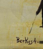 Berkes jelzéssel: Sugárút. Olaj, vászon, 74×100 cm