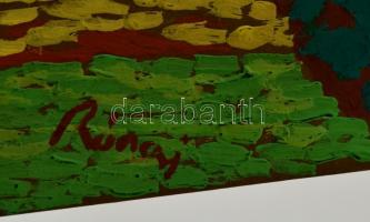 Rónai jelzéssel: Hálóruhás lány toalettje.Olaj, karton, kis hibákkal, 40×26 cm