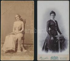 cca 1900-1920 Vegyes fotó tétel, 7 db, nagyrészt díszes hátoldalú, különböző műtermekből származóak,...