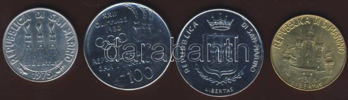 San Marino 1975. 10L + 1980. 100L + 1983. 100L + 1984. 200L T:1/2,2