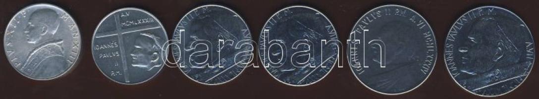 Vatikán 1951. 10L + 1983. 10L + 1984. 100L + 1985. 50L (2x) + 100L T:1/2,2,3 Összesen 6db!