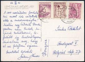 1966 Székely János (1929-1992) költő üdvözlő sorai egy képeslapon Zelk Zoltánné Sinka Erzsébet irodalomtörténésznek.