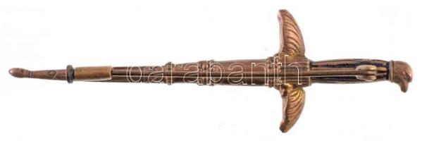 ~1940. "Repülőtiszti tőrt formázó jelvény" Br jelvény függőleges tűvel (73x23mm) T:2