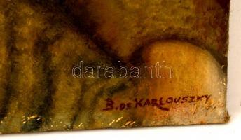 Karlovszky jelzéssel: Női portré. Olaj, vászon,  62×49 cm