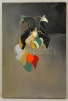 Nádler jelzéssel: Cica fej. Olaj, vászon, 76×51 cm