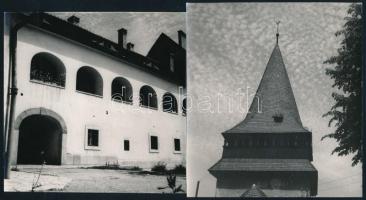 cca 1965 Miskolci városképek, 11 db feliratozott vintage fotó Kotnyek Antal (1921-1990) fotóriporter hagyatékából, 13x13 cm