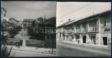 cca 1965 Miskolci városképek, 11 db feliratozott vintage fotó Kotnyek Antal (1921-1990) fotóriporter...