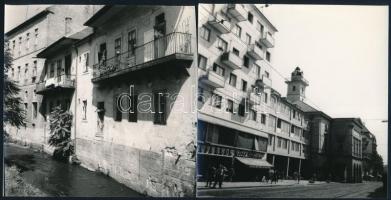 cca 1965 Miskolci városképek, 11 db feliratozott vintage fotó Kotnyek Antal (1921-1990) fotóriporter...