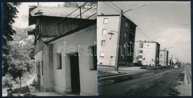 cca 1965 Miskolci városképek, 11 db feliratozott vintage fotó Kotnyek Antal (1921-1990) fotóriporter...