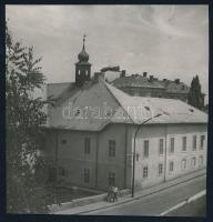 cca 1965 Miskolci városképek, 11 db feliratozott vintage fotó Kotnyek Antal (1921-1990) fotóriporter...