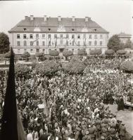 1968 Komárom, Dobi István politikai gyűlése, választási beszámolója, 13 db vintage negatív Kotnyek A...