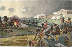 7 db RÉGI illusztrált I. világháborús K.u.K. katonai motívumlap / 7 pre-1945 illustrated WWI Austro-...