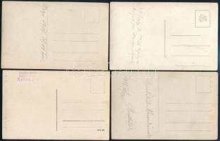 cca 1916 Privát fotólapok katonákról, 13 db vintage fotó, többsége feliratozott, 9x14 cm