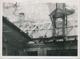 cca 1945 5 db fotó egy lerombolt zsinagógáról, 13×18 cm / cca 1945 Photographs of a destroyed synago...