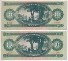 1949. 10Ft (2x) azonos sorozat T:II