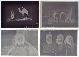 cca 1930 Tunis, 5 db feliratozott vintage negatív Kankowszky Ervin (1884-1945) hagyatékából, 9x12 cm