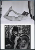 cca 1976 Játékos modellek, szolidan erotikus fényképek, 13 db mai nagyítás korabeli negatívokról, 13x18 cm / 13 erotic photos, 13x18 cm
